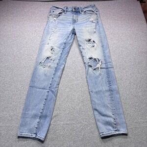 American Eagle Womens Jeans Size 29x32 Ne(x)t Level Airflex Light Wash Distress